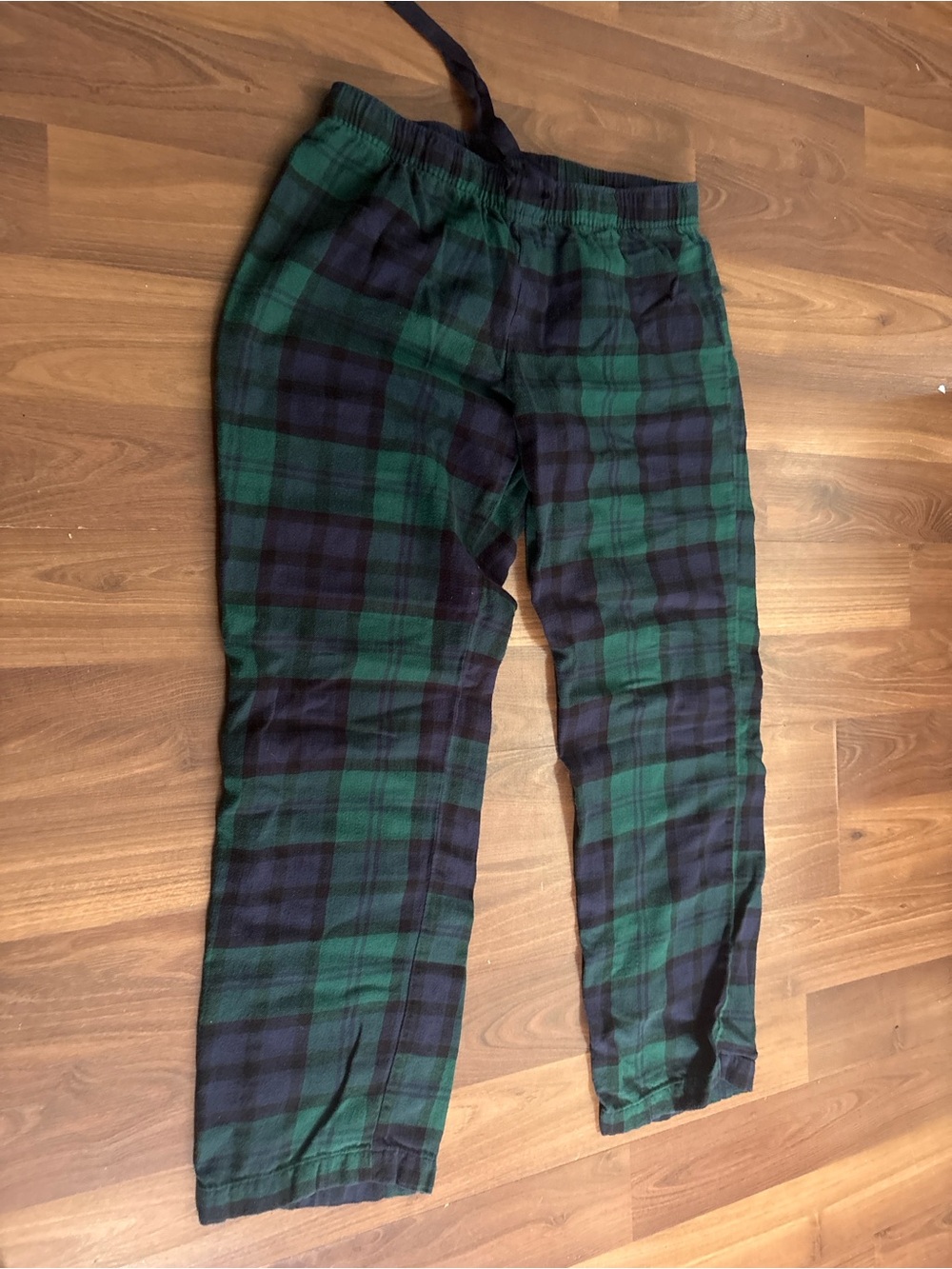 Old Navy Green & Navy Plaid Jogger Pants